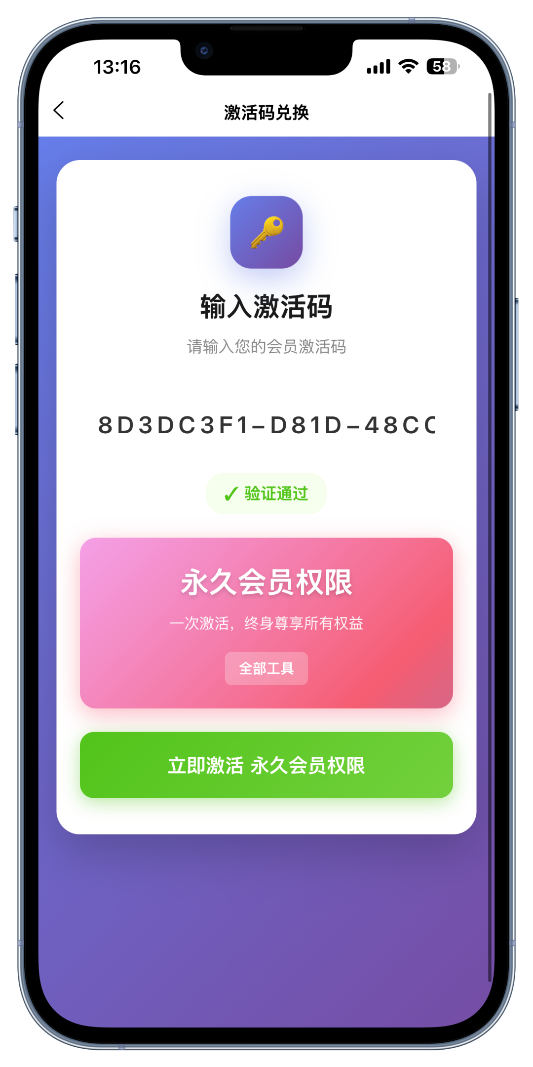 粘贴激活码